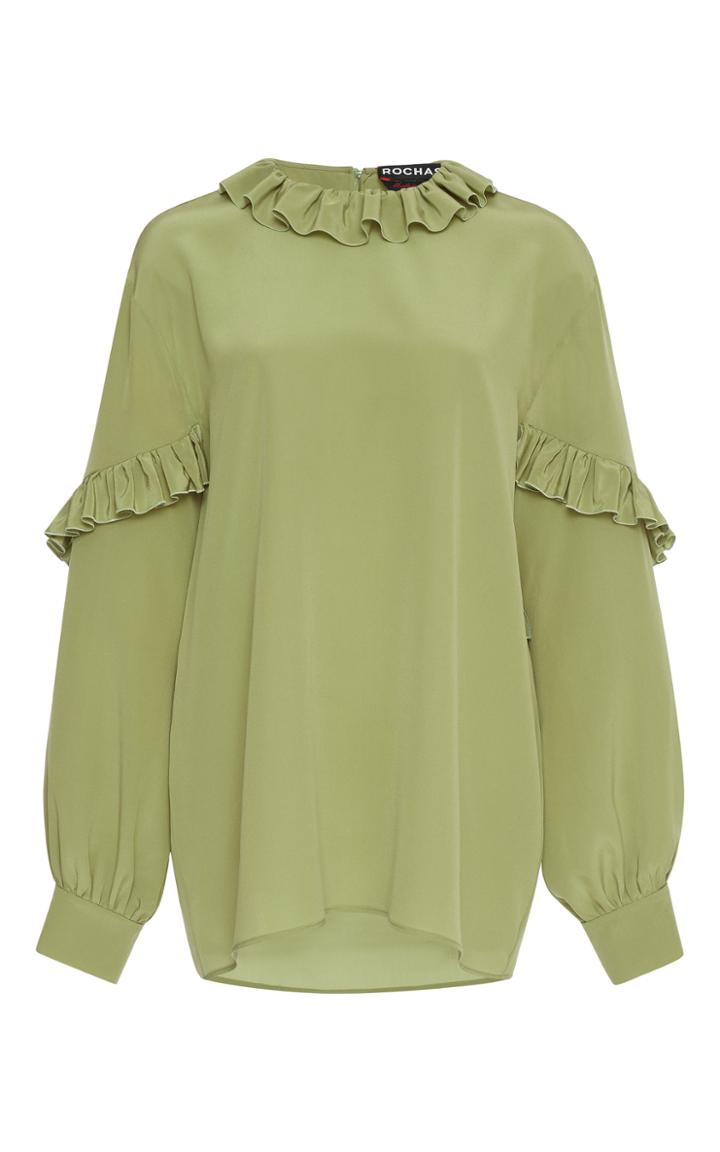 Rochas Ruffle Neck Blouse