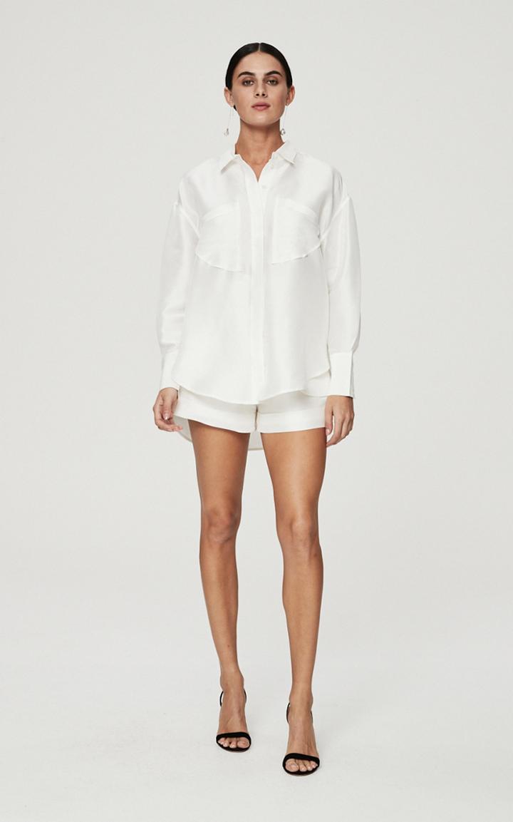 Moda Operandi Rachel Gilbert Wren Oversized Silk Poplin Shirt