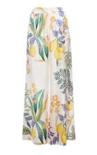 Moda Operandi La Doublej Palazzo Printed Silk Wide-leg Pants Size: M