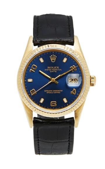 Vintage Watches Vintage Rolex Date Black Croc 34mm