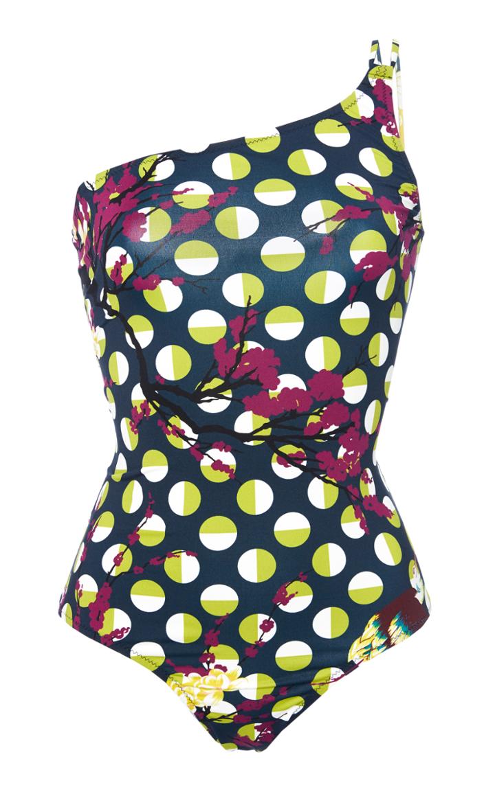 Laura Urbinati Printed One-shoulder Swimsuit