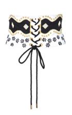 Caroline Constas Patterned Corset Belt