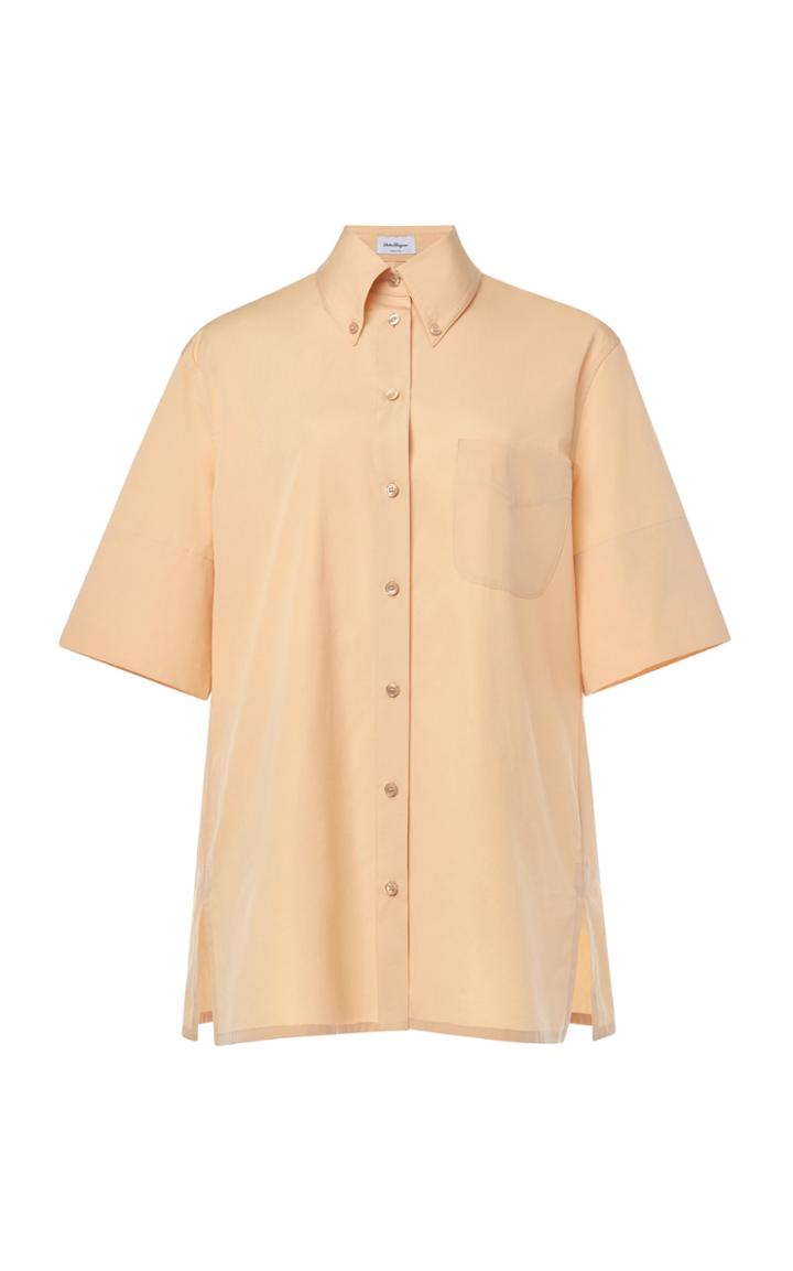 Moda Operandi Salvatore Ferragamo Cotton-poplin Top Size: 40