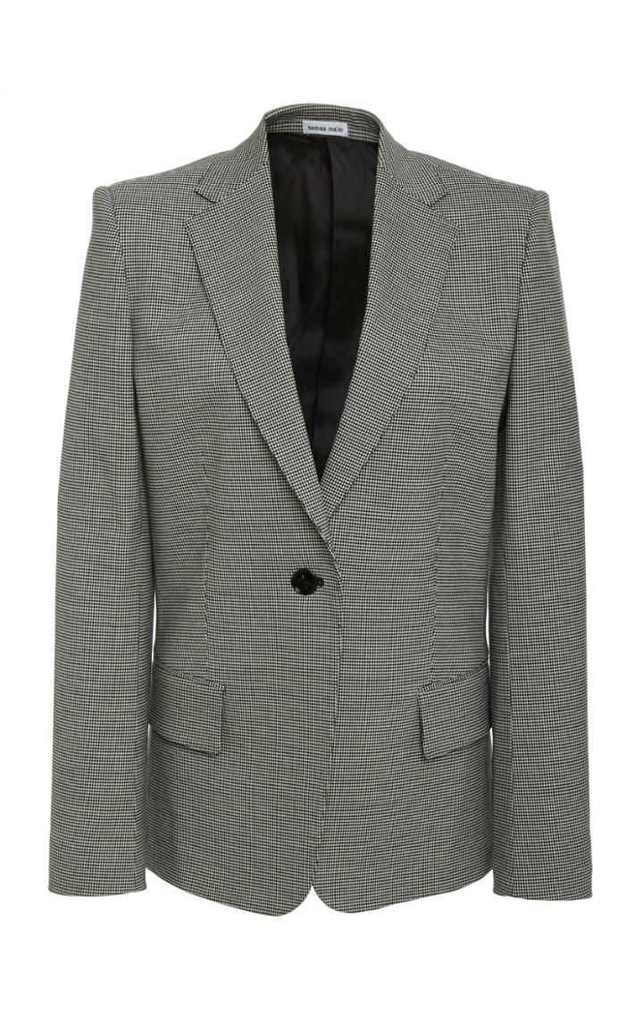 Tomas Maier Pepita Wool Single Breasted Blazer