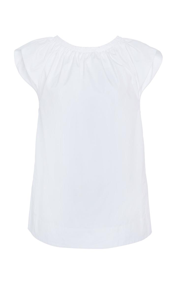 Marni Gathered Cotton-poplin Blouse