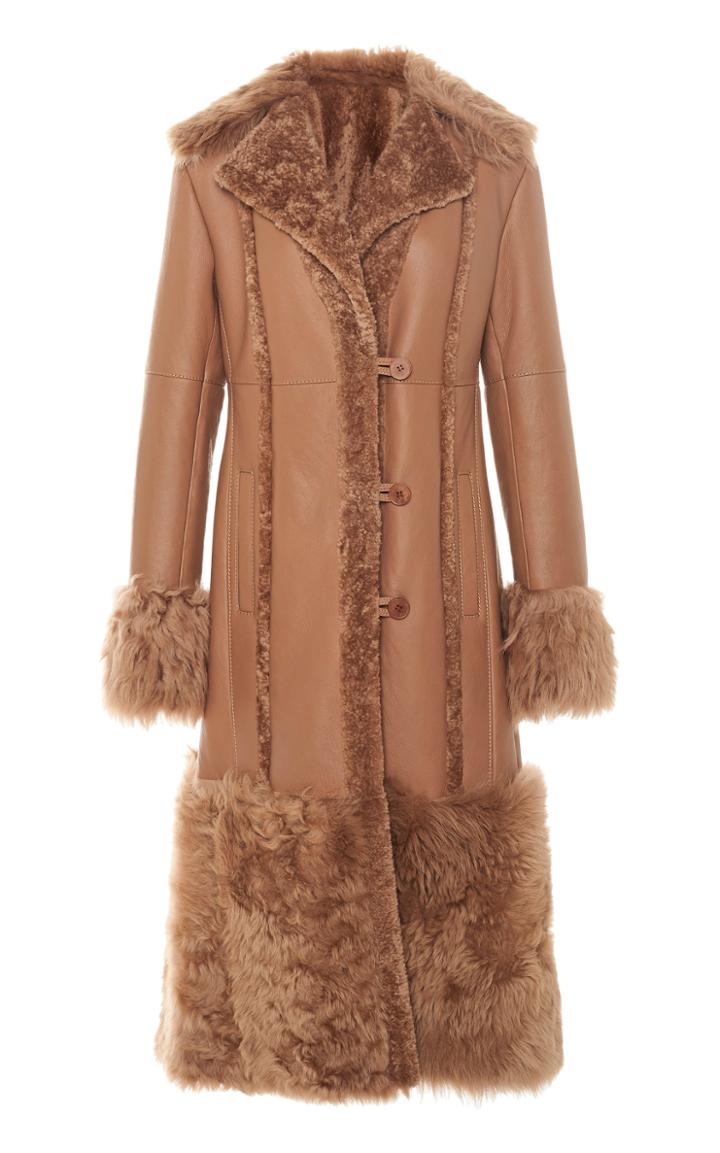 J. Mendel Collared Reversible Shearling-leather Coat
