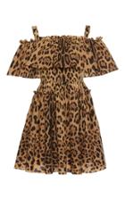 Dolce & Gabbana Off-the-shoulder Leopard-print Dress