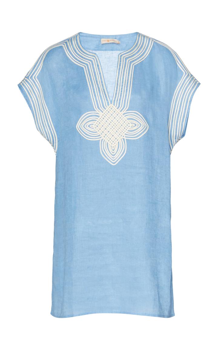 Moda Operandi Tory Burch Embroidered Caftan Dress Size: Xs
