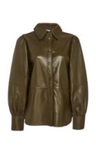 Ganni Lambskin Button-down Shirt