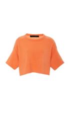 Sally Lapointe Airy Cashmere Silk Cropped Boxy Tee