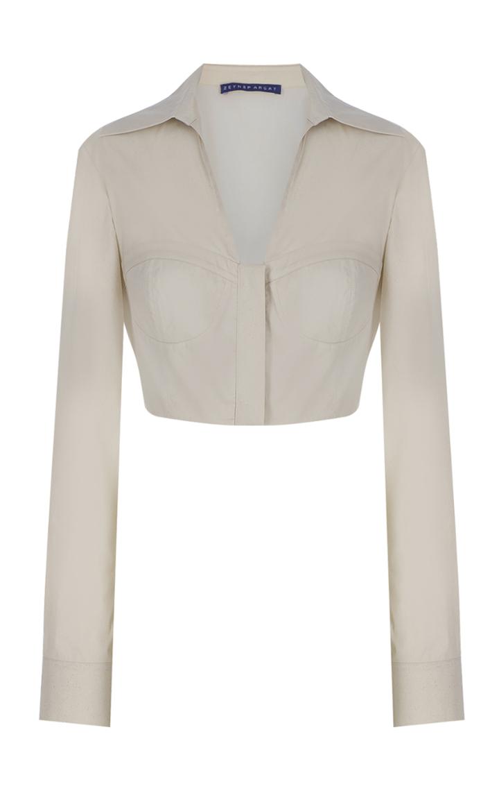 Moda Operandi Zeynep Aray Cotton Cropped Top