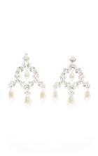 Moda Operandi Simone Rocha Triple Drop Jeweled Chandelier Earrings