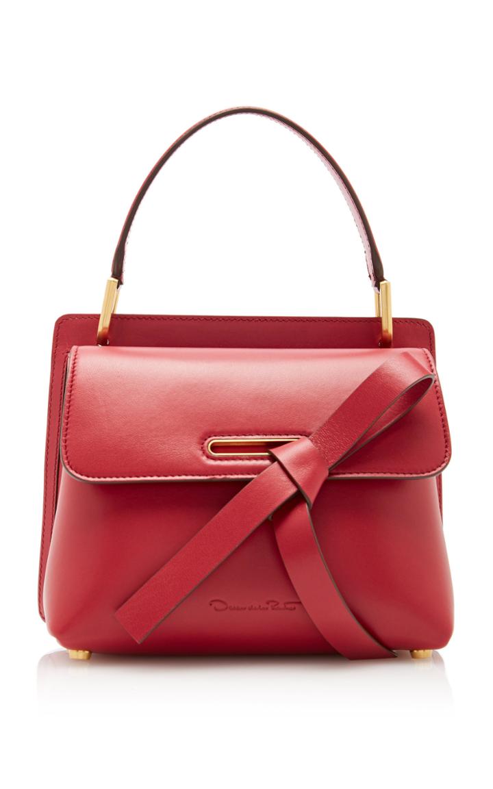 Moda Operandi Oscar De La Renta Caveat Leather Top Handle Bag