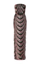 Bambah Geometric Plumas Gown