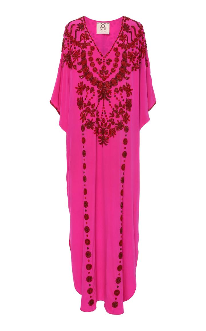 Figue Cassia Embroidered Silk Caftan