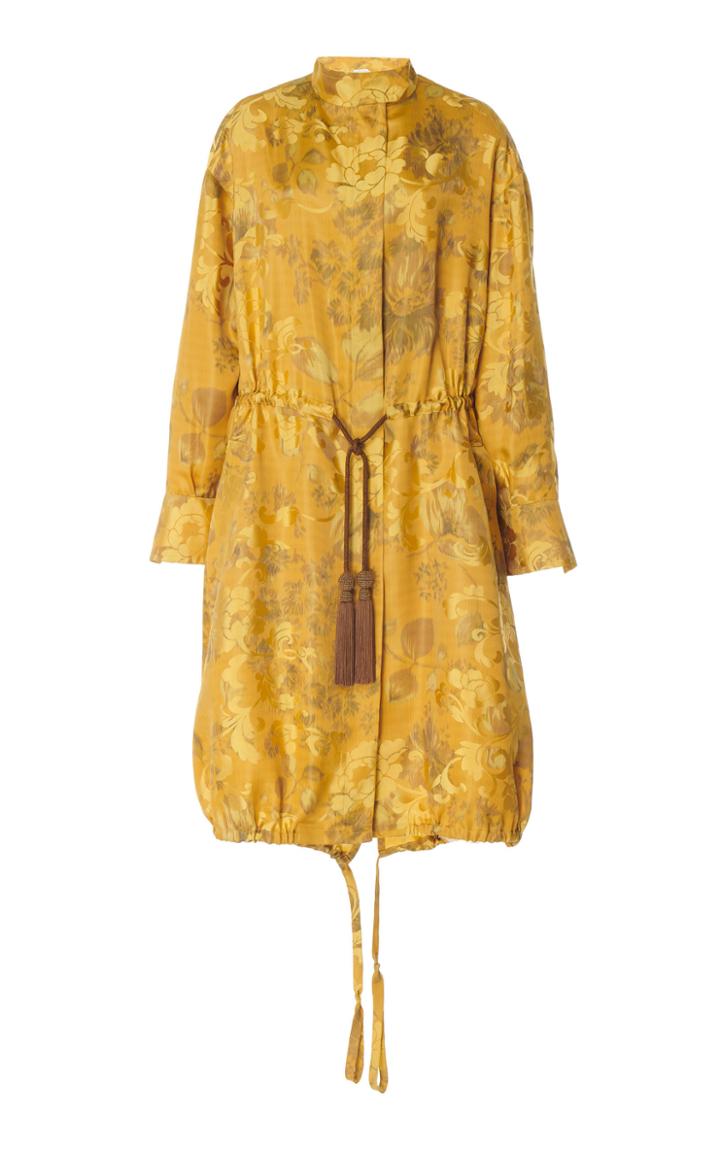 Oscar De La Renta Saffron Trench Coat