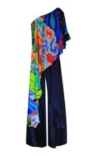 Roopa Chantin Printed Silk Satin Jumpsuit