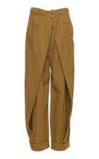 Alberta Ferretti Overlay Linen Pants