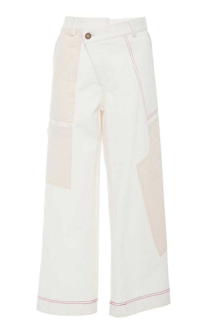 Monse Patchwork Wide-leg Cotton-twill Cargo Pants