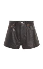 Re/done Fitted Leather Shorts