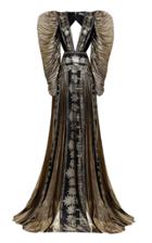 Moda Operandi Raisa Vanessa Open-back Metallic Gown