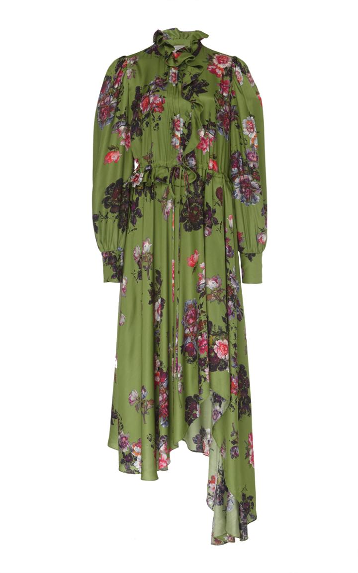 Preen By Thornton Bregazzi Jessie Satin Floral Dress