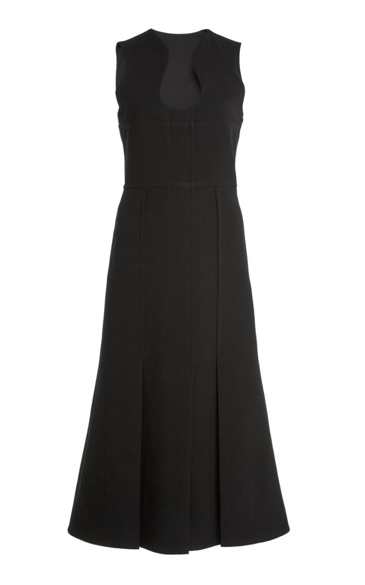 Moda Operandi Victoria Beckham Bonded Crepe Midi Pocket Dress