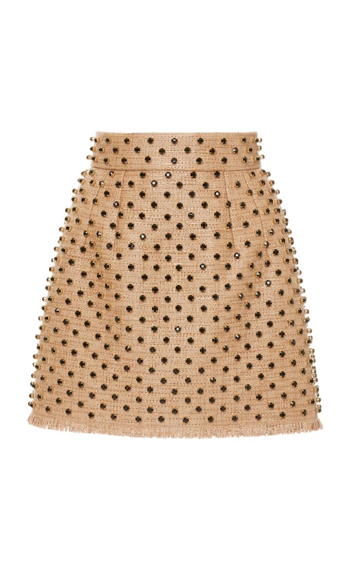 Moda Operandi Dolce & Gabbana Strauss-embellished Raffia Skirt Size: 36