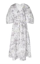 3.1 Phillip Lim Abstract Daisy Poplin Balloon Sleeve Dress Sleeve