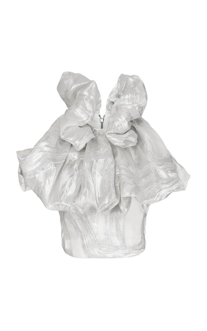 Maticevski Nova Metallic Petal Top