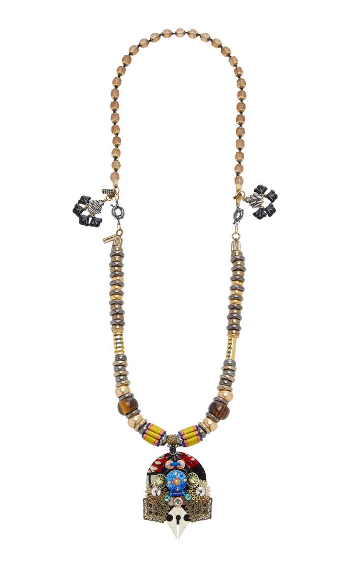 Montageart Bone And Murano Glass Necklace
