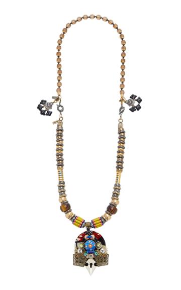 Montageart Bone And Murano Glass Necklace