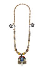 Montageart Bone And Murano Glass Necklace