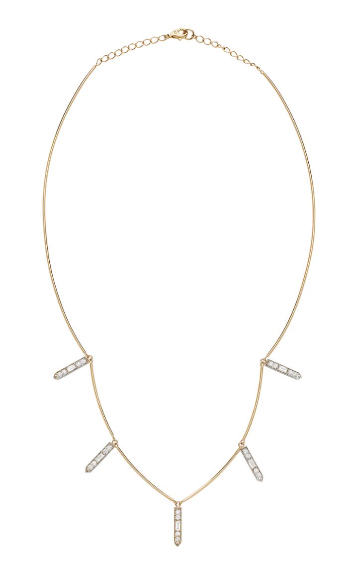 Ashley Zhang Fringe 14k Gold Diamond Necklace