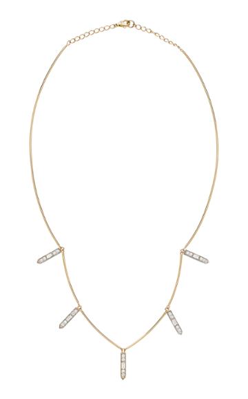 Ashley Zhang Fringe 14k Gold Diamond Necklace