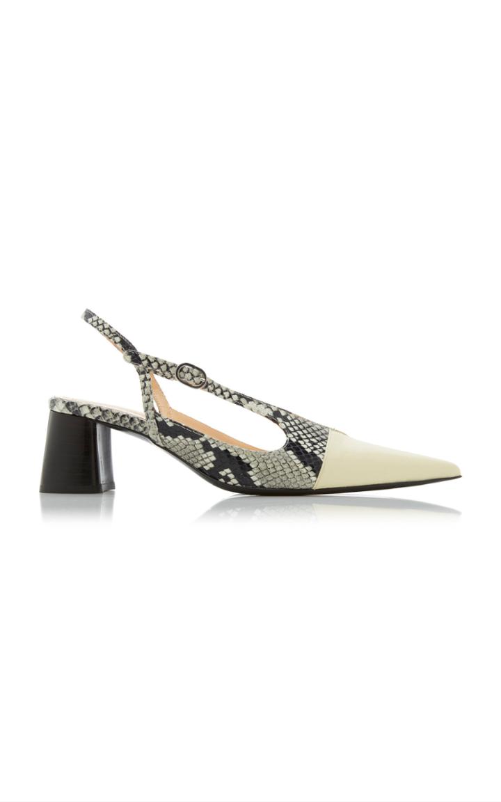 Ellery Diego Leather Embossed Pumps