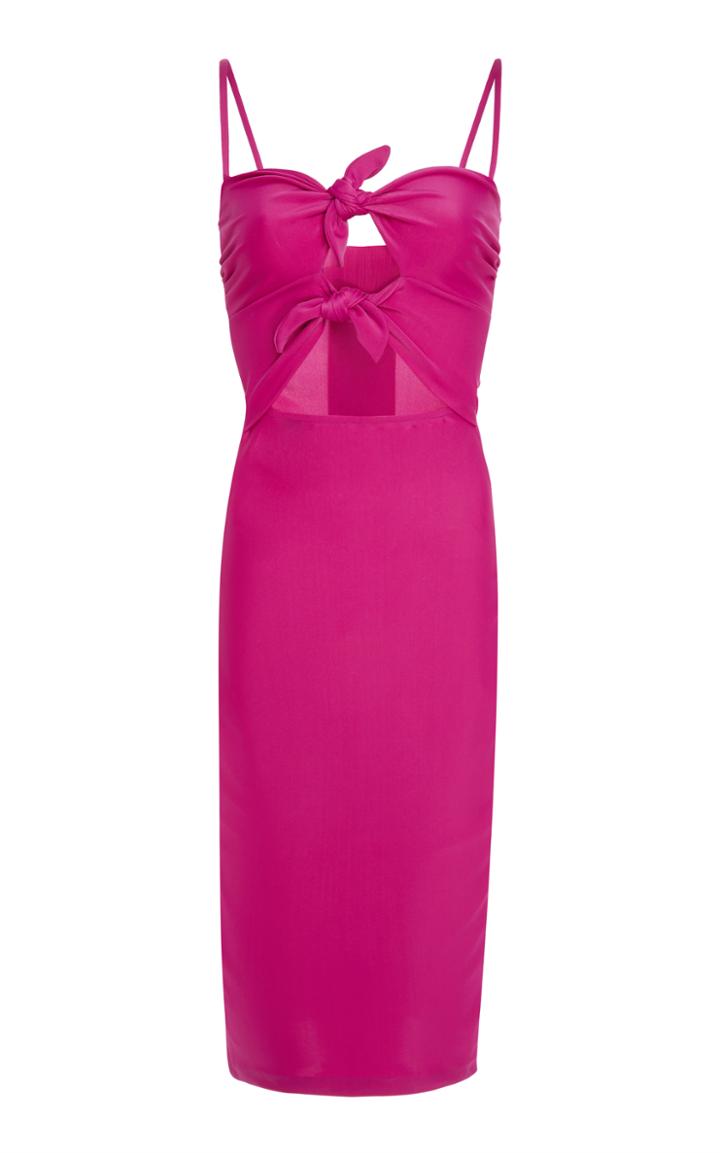Adriana Degreas Le Fleur Short Dress With Knot Detail