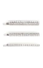 Alessandra Rich Set-of-three Crystal-embellished Hair Clips