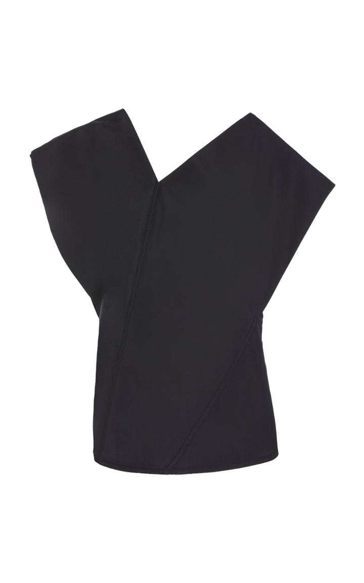 3.1 Phillip Lim Asymmetric Cold-shoulder Wool Top