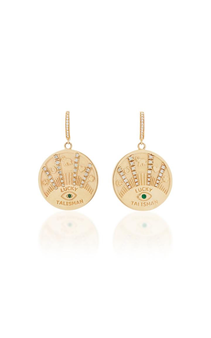 Moda Operandi Marlo Laz Talisman Coin Earrings