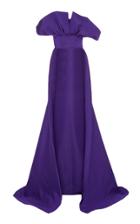 Christian Siriano Ruffled Silk Satin Strapless Top