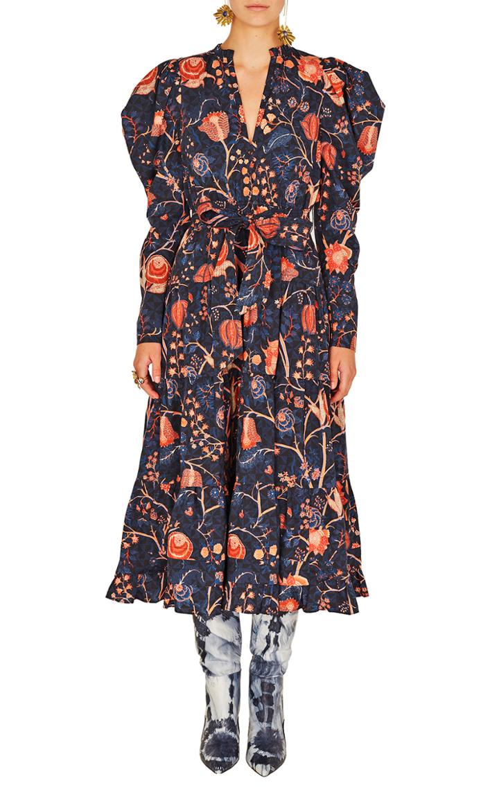 Moda Operandi Ulla Johnson Nanette Cotton Long Sleeve Midi Dress