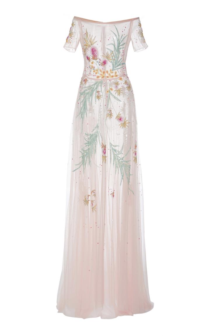 Georges Hobeika Beaded Off The Shoulder Gown