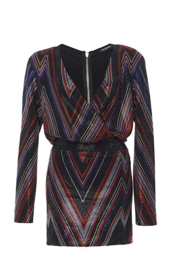 Balmain Embellished V-neck Dress