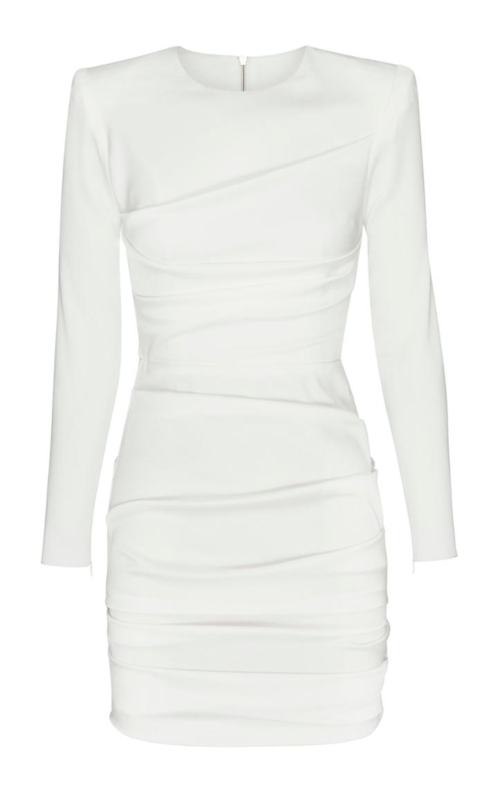 Alex Perry Blaze Ruched Satin Mini Dress