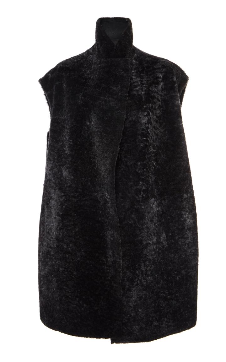 Agnona Oversized Shearling Vest
