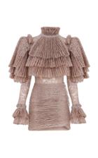 Moda Operandi Raisa Vanessa Ruffled Lace-pliss Mini Dress