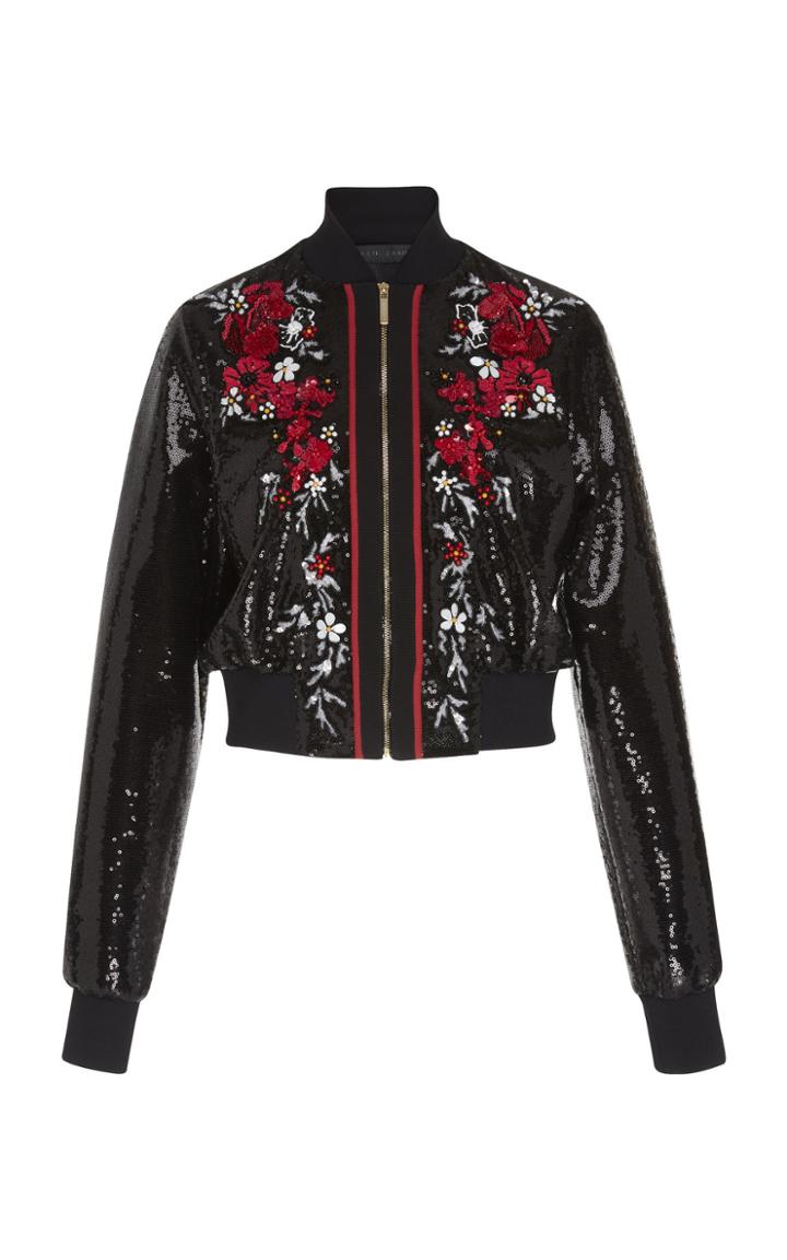 Elie Saab Embroidered Bomber Jacket