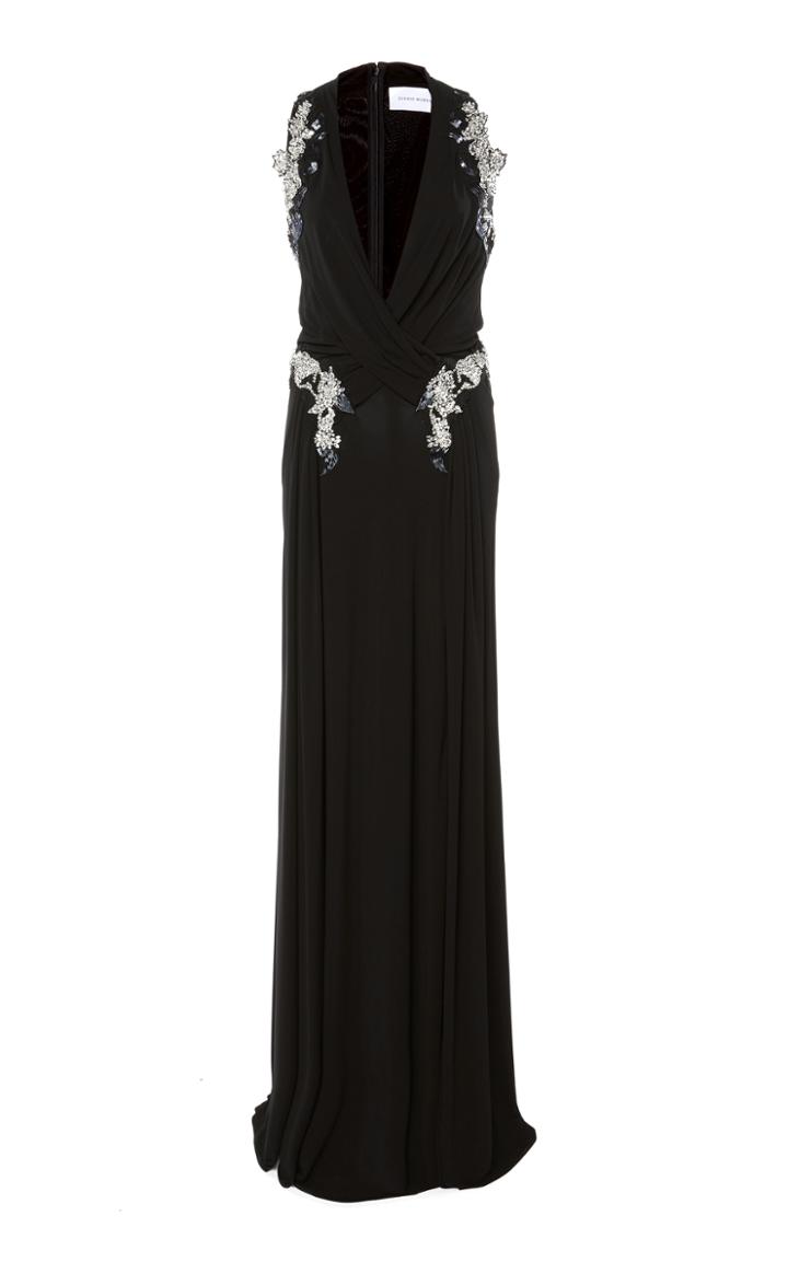 Zuhair Murad Plunging Neck Embellished Gown