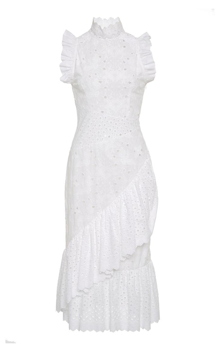 Nina Tiari Patchwork Eyelet Dress